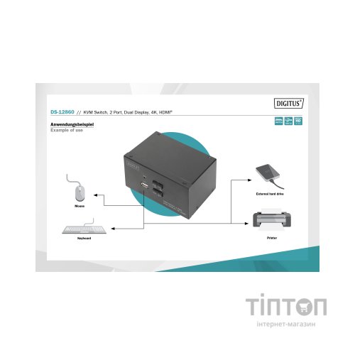 Комутатор KVM Digitus DS-12860