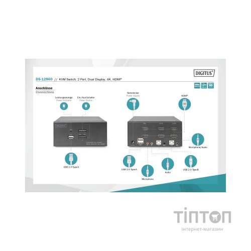 Комутатор KVM Digitus DS-12860
