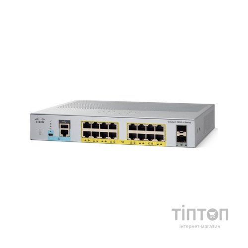 Комутатор мережевий Cisco C1000-16T-2G-L
