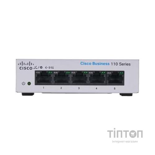 Комутатор мережевий Cisco CBS110-5T-D-EU