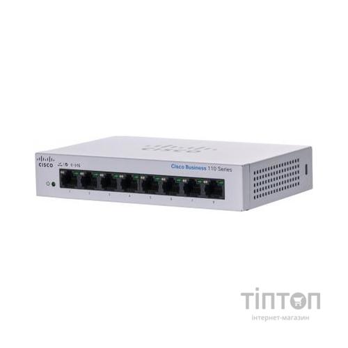 Комутатор мережевий Cisco CBS110-8T-D-EU