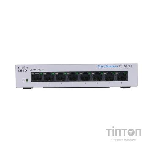 Комутатор мережевий Cisco CBS110-8T-D-EU