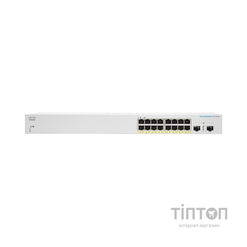 Комутатор мережевий Cisco CBS220-16P-2G-EU