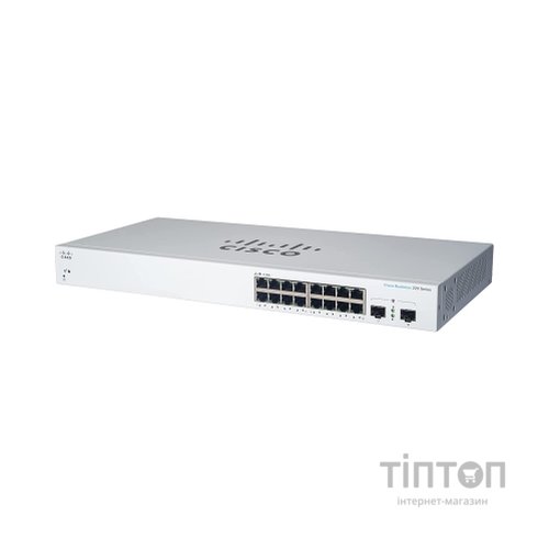 Комутатор мережевий Cisco CBS220-16T-2G-EU