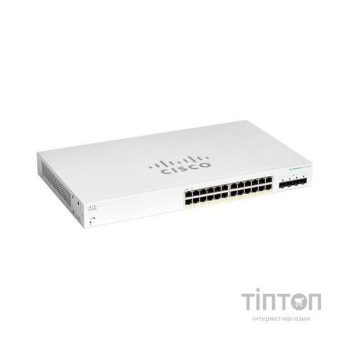 Комутатор мережевий Cisco CBS220-24FP-4G-EU