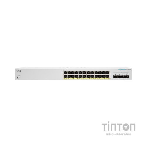 Комутатор мережевий Cisco CBS220-24FP-4G-EU