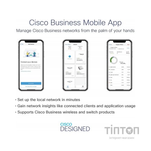 Комутатор мережевий Cisco CBS220-24T-4G-EU