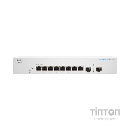 Комутатор мережевий Cisco CBS220-8T-E-2G-EU