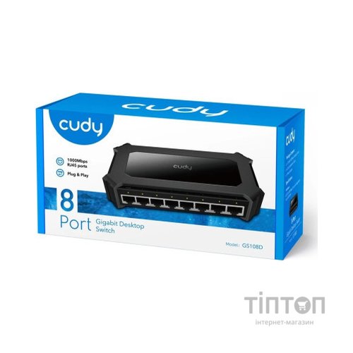 Комутатор мережевий Cudy GS108D