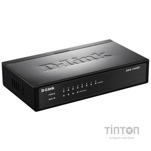 Комутатор мережевий D-Link DES-1008P