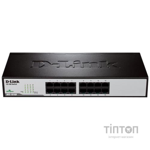 Комутатор мережевий D-Link DES-1016D/H1A