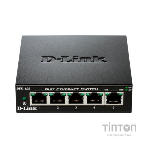 Комутатор мережевий D-Link DES-105