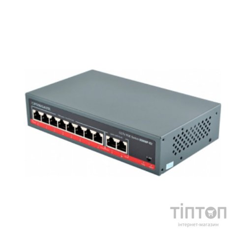 Комутатор мережевий FoxGate S5809P-E2 (96W)
