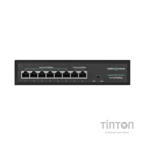 Комутатор мережевий Greenvision GV-015-D-06+2P