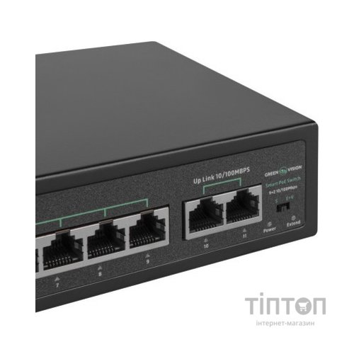 Комутатор мережевий Greenvision GV-016-D-09+2P