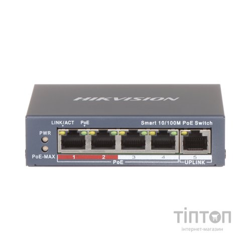 Комутатор мережевий Hikvision DS-3E1105P-EI/V2