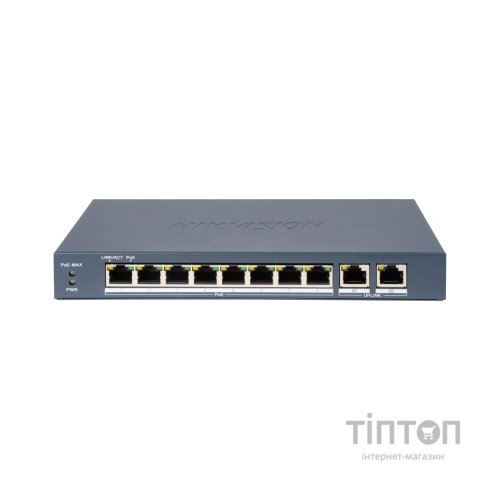 Комутатор мережевий Hikvision DS-3E1310P-EI(B)
