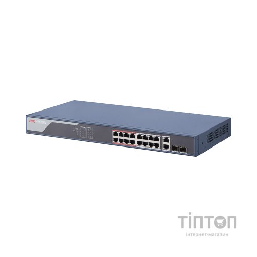 Комутатор мережевий Hikvision DS-3E1318P-EI(B)