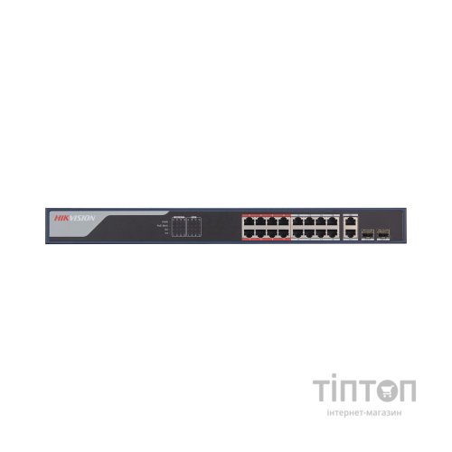Комутатор мережевий Hikvision DS-3E1318P-EI(B)