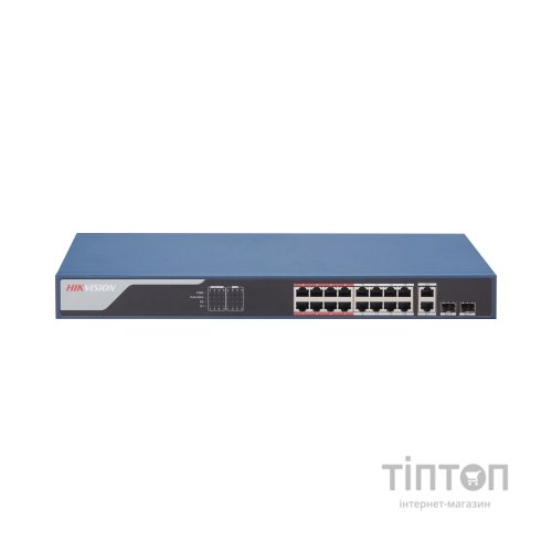 Комутатор мережевий Hikvision DS-3E1318P-EI(B)