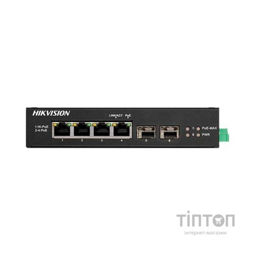 Комутатор мережевий Hikvision DS-3T0506HP-E/HS