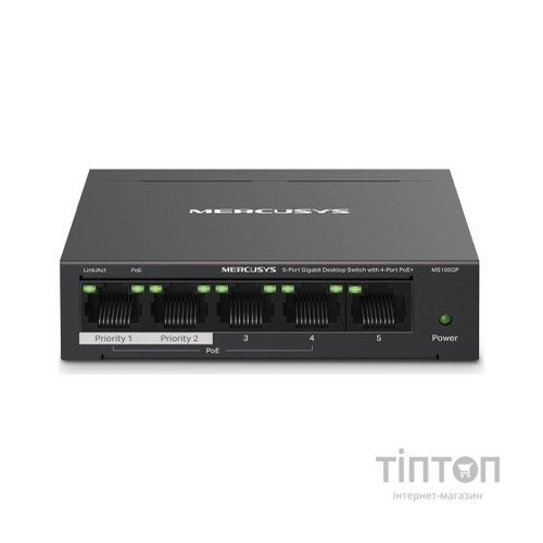 Комутатор мережевий Mercusys MS105GP