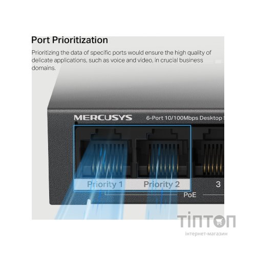 Комутатор мережевий Mercusys MS106LP
