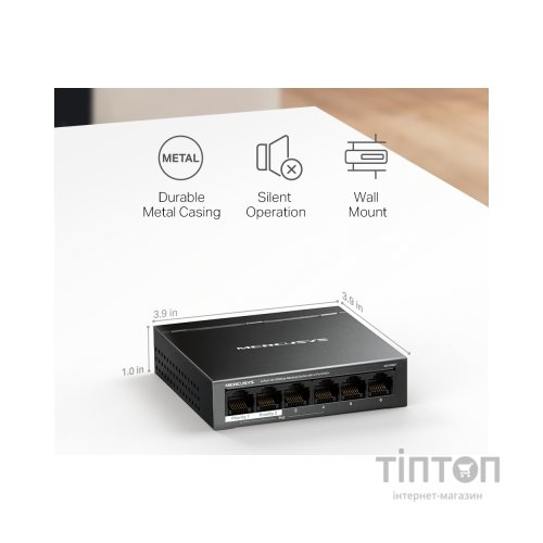 Комутатор мережевий Mercusys MS106LP