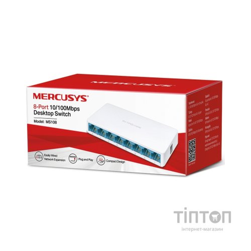Комутатор мережевий Mercusys MS108