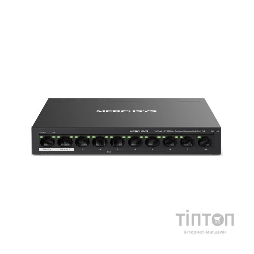 Комутатор мережевий Mercusys MS110P
