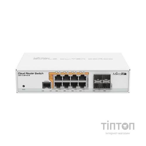 Комутатор мережевий Mikrotik CRS112-8P-4S-IN