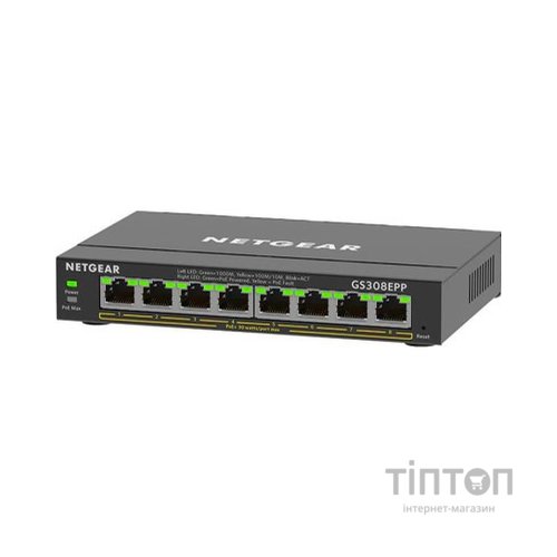 Комутатор мережевий Netgear GS308EPP-100PES