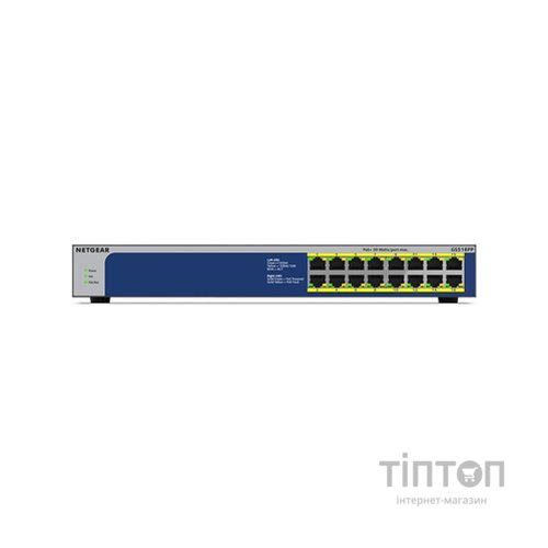 Комутатор мережевий Netgear GS516PP-100EUS