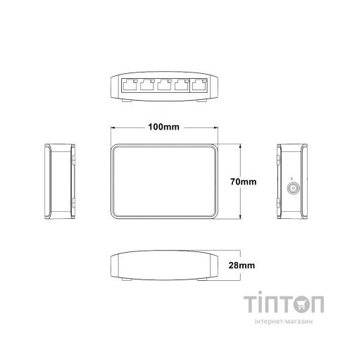Комутатор мережевий Onv ONV-H1005S
