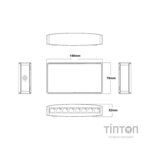 Комутатор мережевий Onv ONV-H1008S