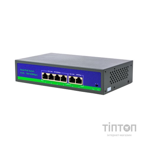 Комутатор мережевий PowerPlant POE0420L