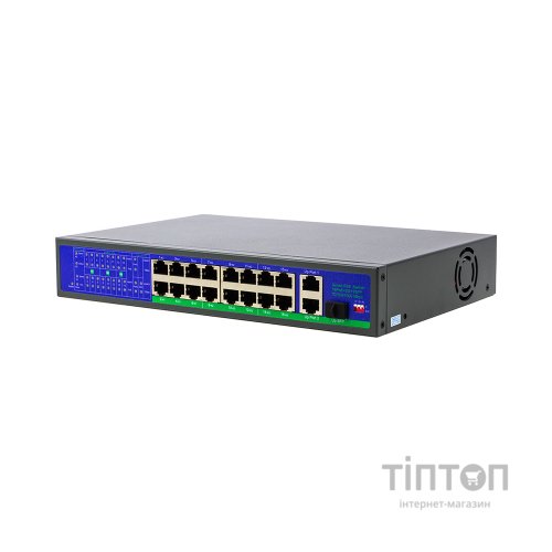 Комутатор мережевий PowerPlant POE1603L