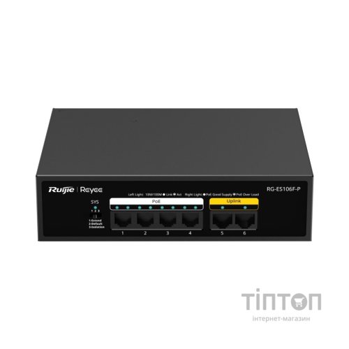 Комутатор мережевий Ruijie Networks RG-ES106F-P