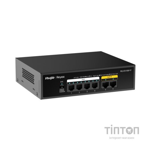 Комутатор мережевий Ruijie Networks RG-ES106F-P
