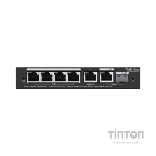 Комутатор мережевий Ruijie Networks RG-ES206GS-P