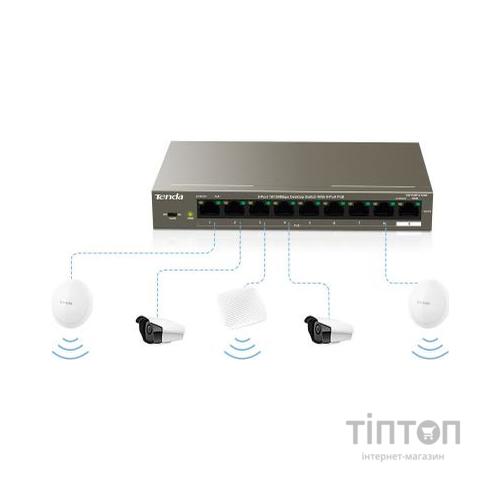Комутатор мережевий Tenda TEF1109P-8-102W