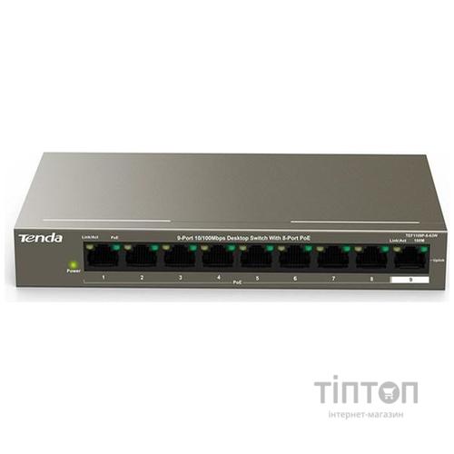 Комутатор мережевий Tenda TEF1109P-8-63W