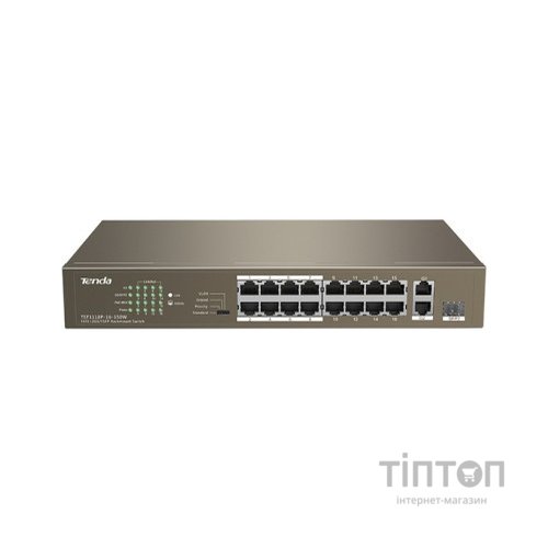 Комутатор мережевий Tenda TEF1118P-16-150W