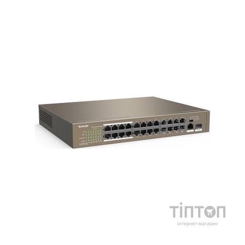 Комутатор мережевий Tenda TEF1126P-24-250W