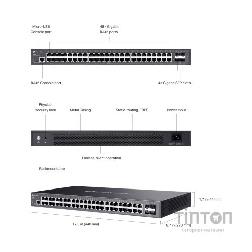 Комутатор мережевий TP-Link SG3452
