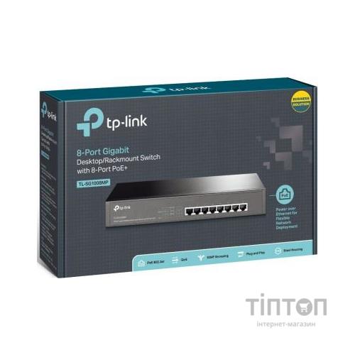 Комутатор мережевий TP-Link TL-SG1008MP