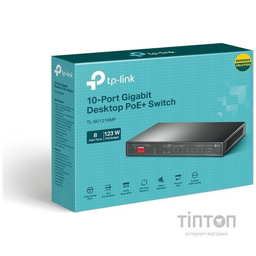 Комутатор мережевий TP-Link TL-SG1210MP