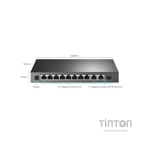 Комутатор мережевий TP-Link TL-SG1210MPE