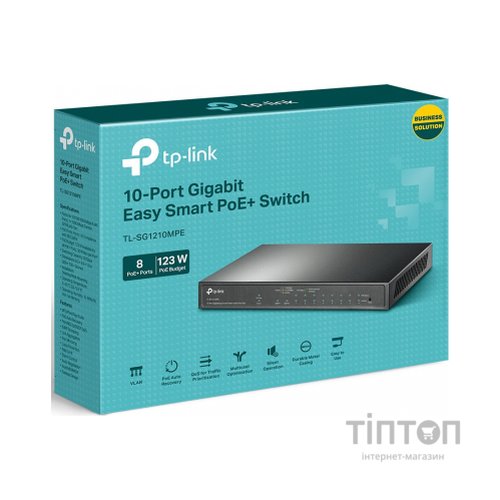 Комутатор мережевий TP-Link TL-SG1210MPE