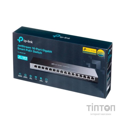Комутатор мережевий TP-Link TL-SG2016P